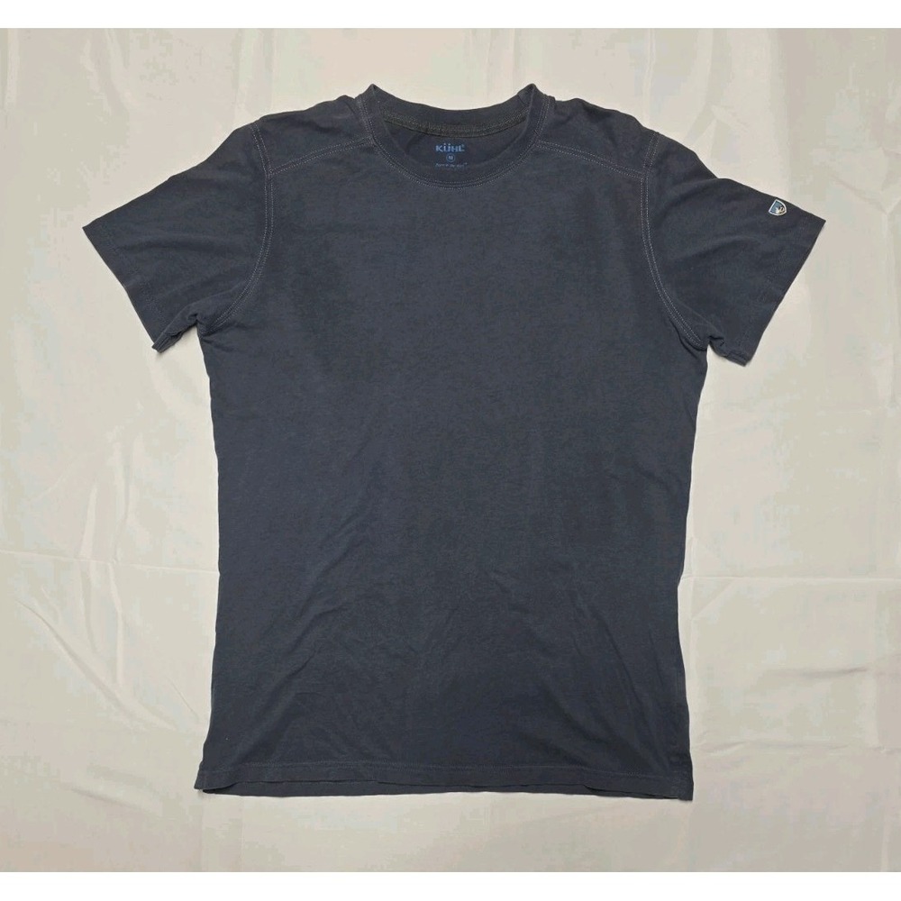 Kuhl Wildfibre Organic Cotton T-Shirt Mens Navy Blue Medium Short Sleeve Shirt
